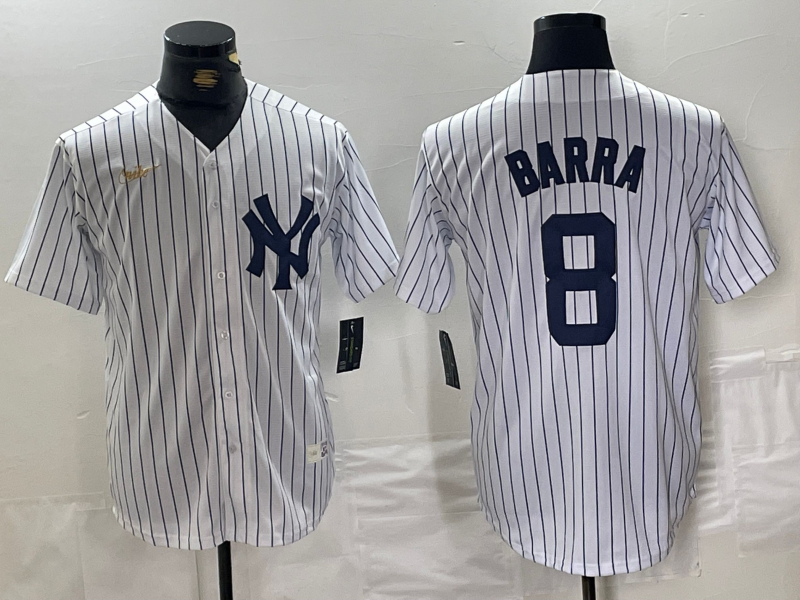 Men's New York Yankees Yogi Berra #8 White Home Cooperstown Collection Jersey
